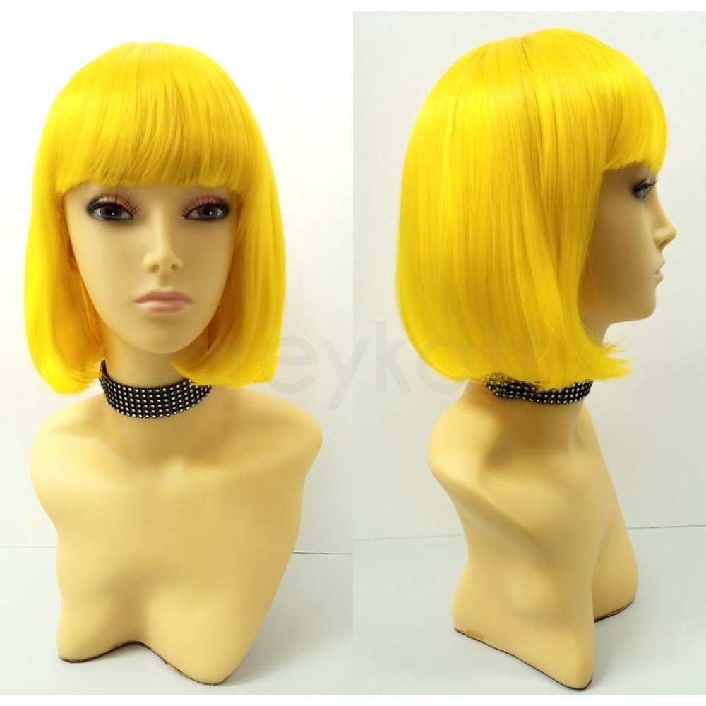 Yellow bob wig